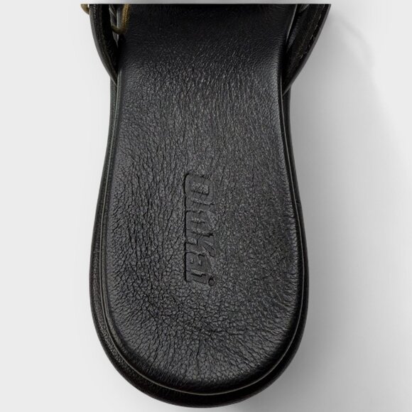 OluKai Tiare Slide Women’s Leather Sandals Black/Black Sz 7 NWT No Box - Picture 9 of 10